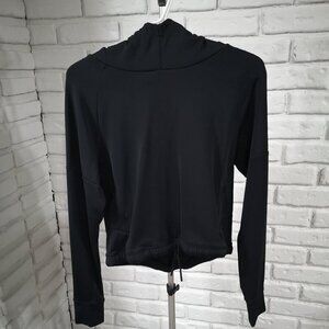 Diadora Luxe Collection Ladies Size Small Black Scuba Style Hoodie